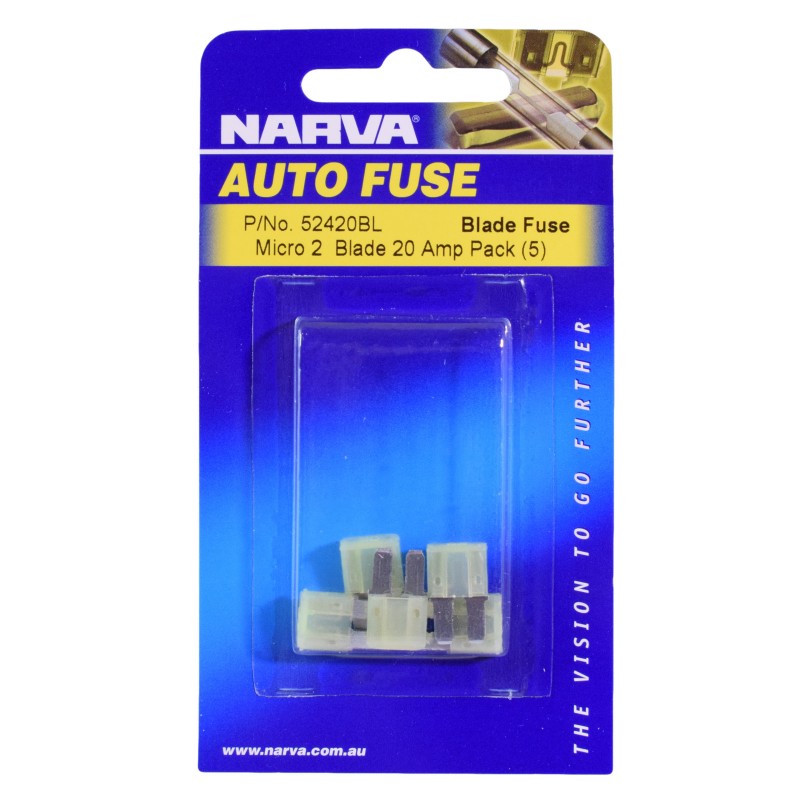 MICRO 2 BLADE FUSE 20AMP PACK OF 5