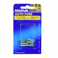 MICRO 2 BLADE FUSE 30AMP PACK OF 5