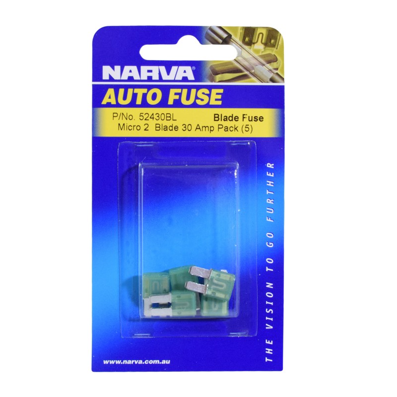 MICRO 2 BLADE FUSE 30AMP PACK OF 5