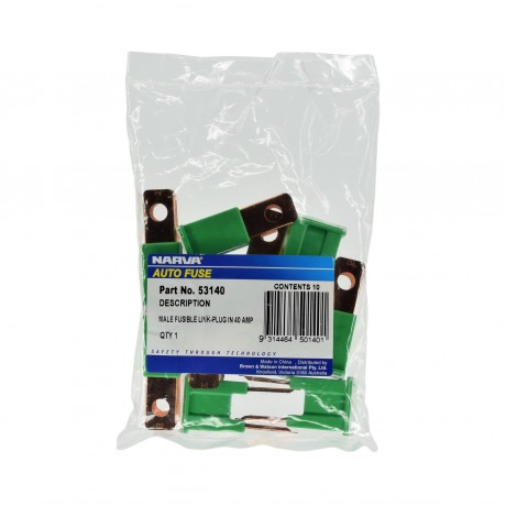 FUSE LINK PLUG MALE 40AMP PK10