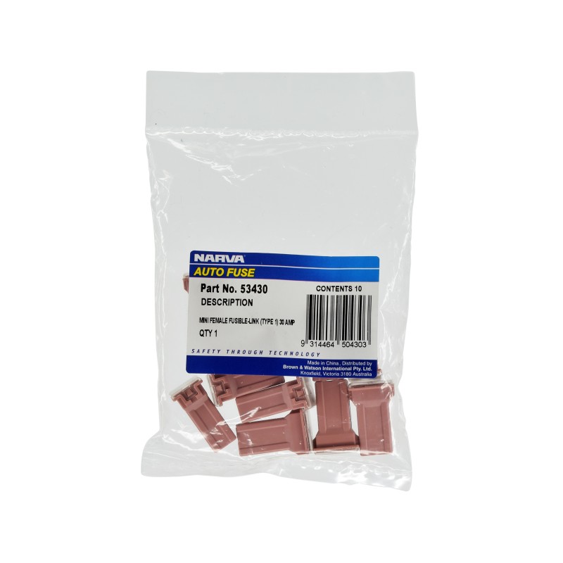 FUSE LINK MINI FEMALE PLUG 30A PK10