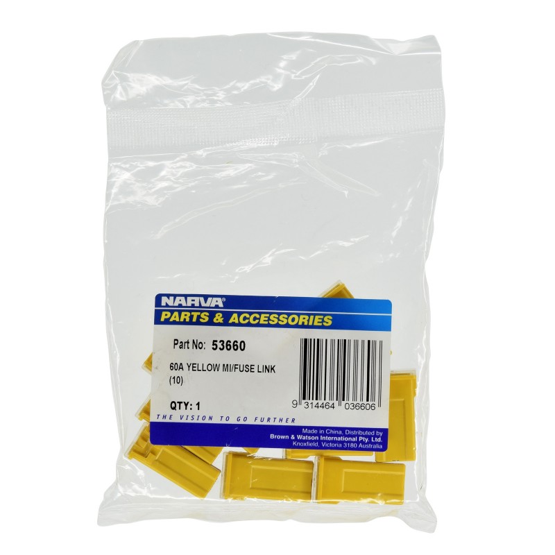 FUSE LINK MINI FEMALE PLUG IN 60A PK10