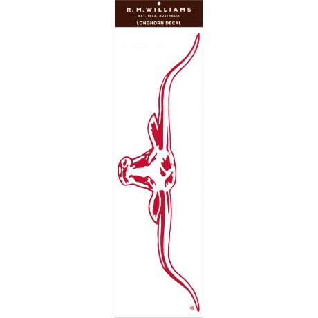LONGHORN DECAL STICKER 70CM RED