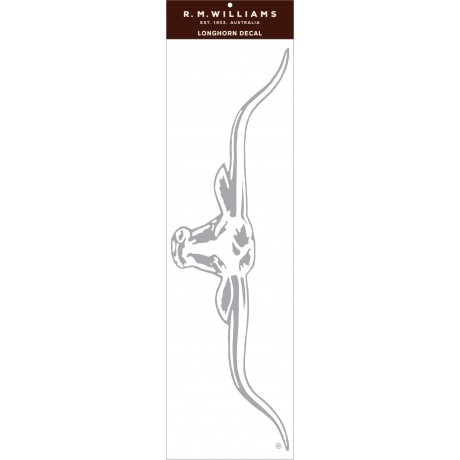LONGHORN DECAL STICKER 70CM SILVER