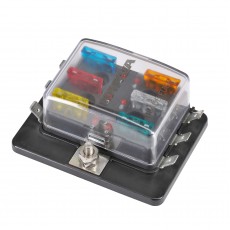 FUSE BOX 6 WAY STD ATS W/ LED