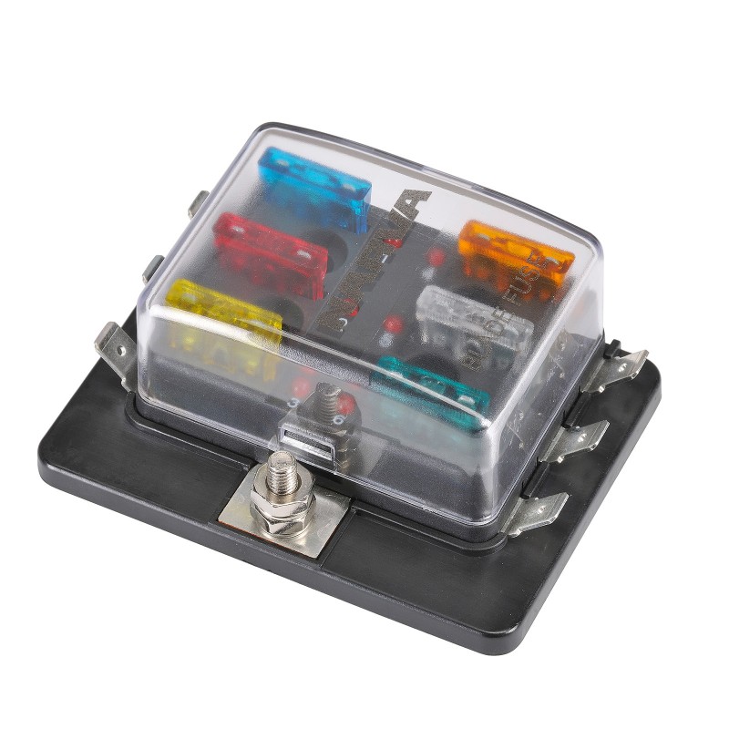 FUSE BOX 6 WAY STD ATS W/ LED