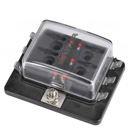 FUSE BOX 6 WAY STD ATS W/ LED