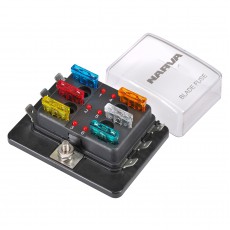 FUSE BOX 6 WAY STD ATS W/ LED