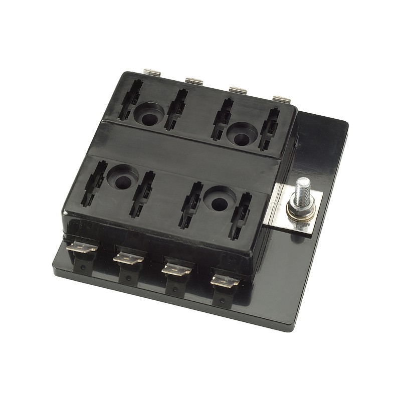 FUSE HOLDER 8WAY C/BREAK BLK