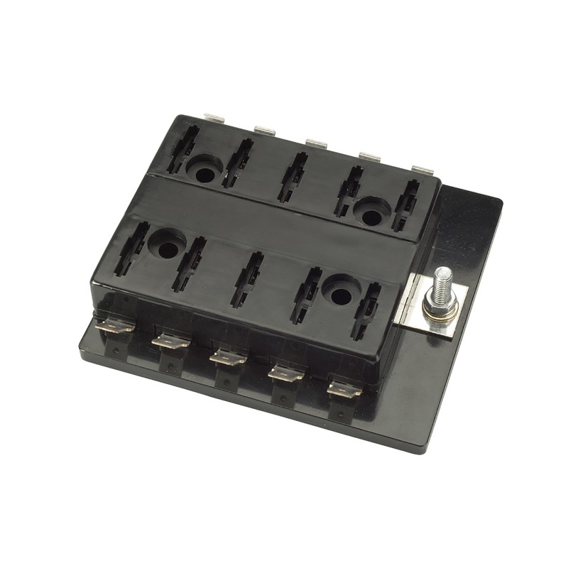 FUSE HOLDER 10WAY C/BREAK BLK