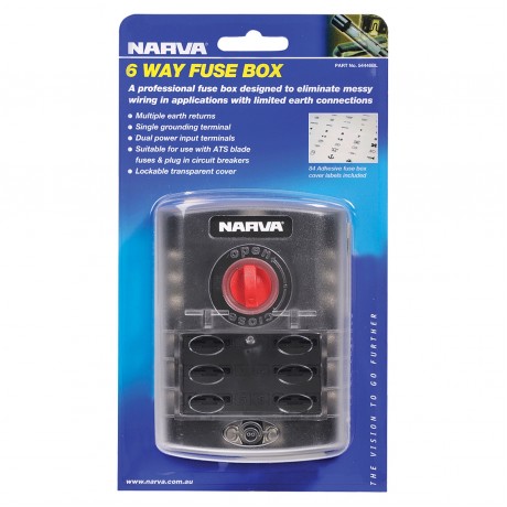 6 WAY FUSE BOX WITH COVER