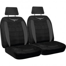 VELOUR FRONT SEAT COVERS BLACK SIZE 30