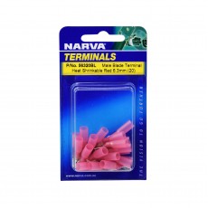 H/SHRINK TERM MALE BLADE RED PK20