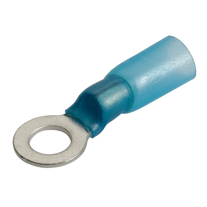 H/SHRINK RING TERMINAL BLUE PK50