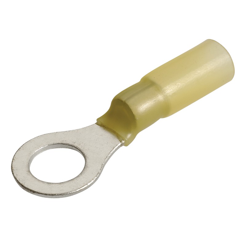 H/SHRINK RING TERMINAL YELLOW 8.4MM PK15