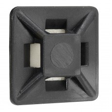 CABLE TIE MOUNTS BLK 19MM 25