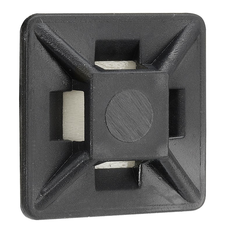 CABLE TIE MOUNTS BLK 19MM 100