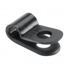 P CLIPS BLK PLAST 6.4MM ID 100