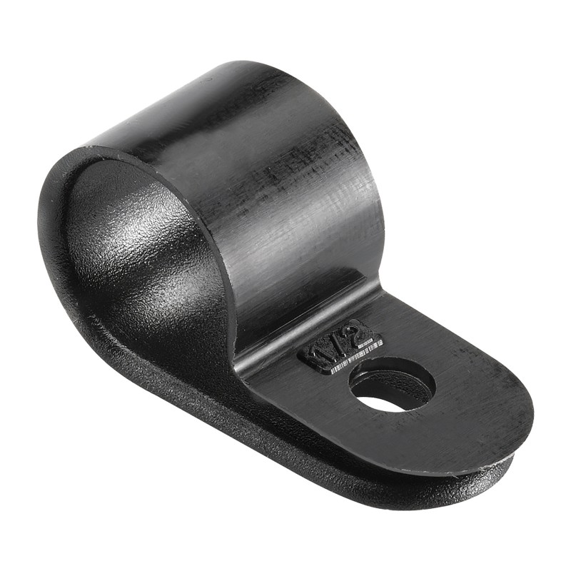 P CLIPS BLK PLAS 12.7MM ID 100
