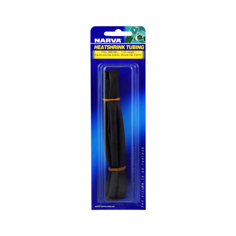 HEAT SHRINK BLACK 6.4MM X 1.2M
