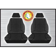 BLACK FRONT CANVAS SEAT COVER PAIR - HILUX 07/2015 ONWARD