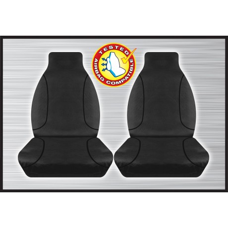BLACK CANVAS FRONT SEAT COVER PAIR - HILUX 07/2015 ONWARD