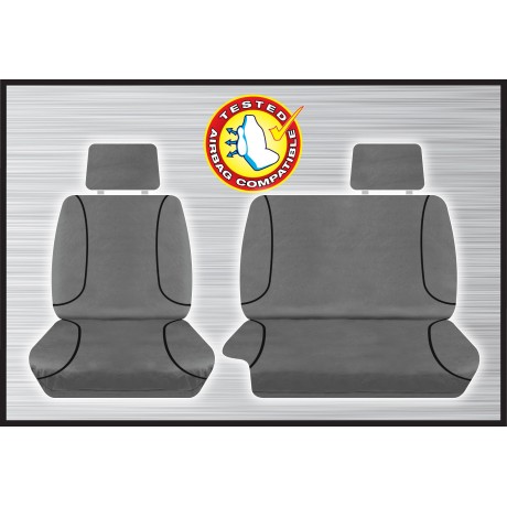 GREY CANVAS FRONT SEAT COVER SET - RANGER/BT50