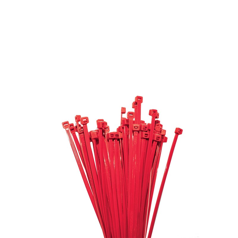 150MM X 3.6MM RED CABLE TIE PK100