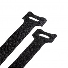 BLACK VELCRO STRAPS 300MM X 25MM - PACK OF 75