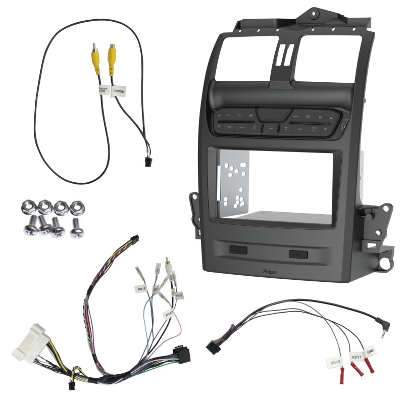 DOUBLE DIN GUNMETAL INSTALL KIT TO SUIT FORD FALCON