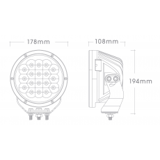 12/24V 7IN 90W 9000L SINGLE LED DRIVING LIGHT