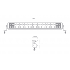 12/24V 22IN 6000L DOUBLE ROW LED LIGHT BAR