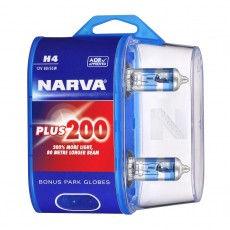 PLUS200 H4 12V 60/55W P43T TWIN PACK