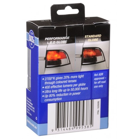 12/24V BA15S R5W LED GLOBES 2 PACK