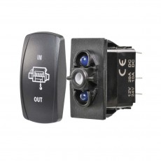 TUNA TUBE SWITCH OFF/ON BLUE LED 12/24V 