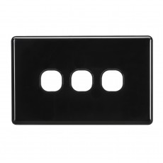 3 GANG BLANK SWITCH BLACK PK10