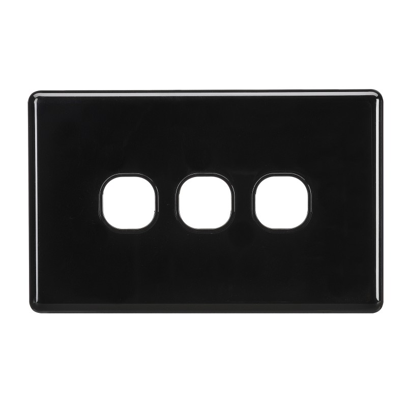 3 GANG BLANK SWITCH BLACK PK10