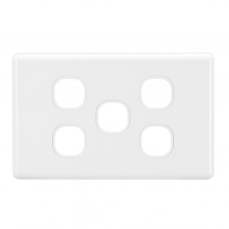 5 GANG BLANK SWITCH WHITE