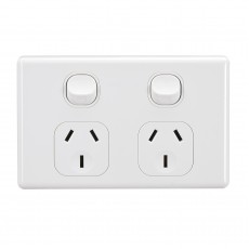 DOUBLE GPO 240V 10A WHITE