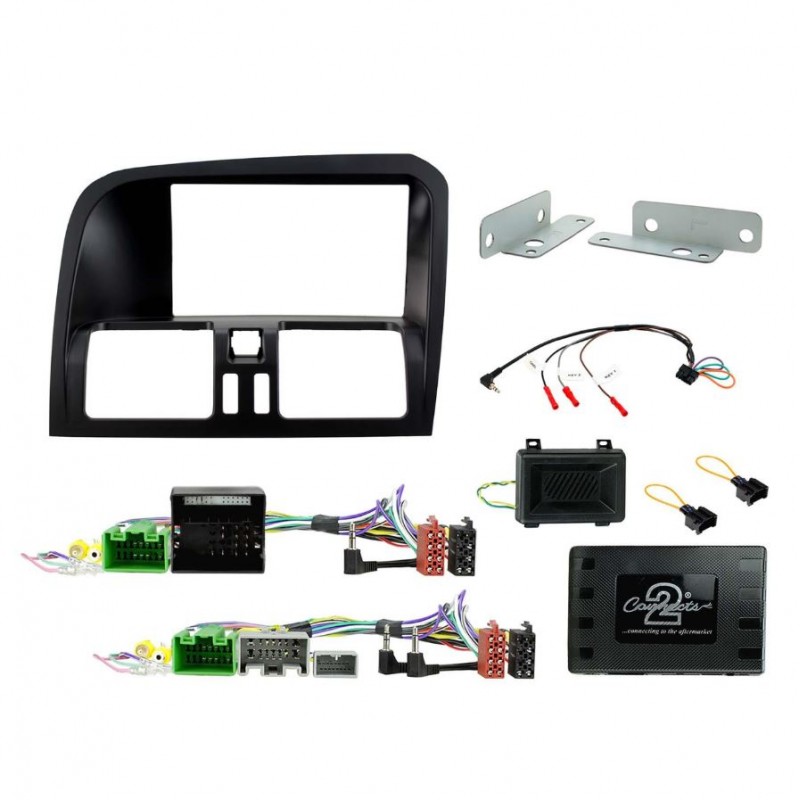 DOUBLE DIN BLACK INSTALL KIT TO SUIT VOLVO 