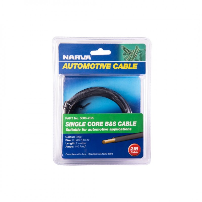 BATTERY CABLE 6B&S 140A 2M BLACK