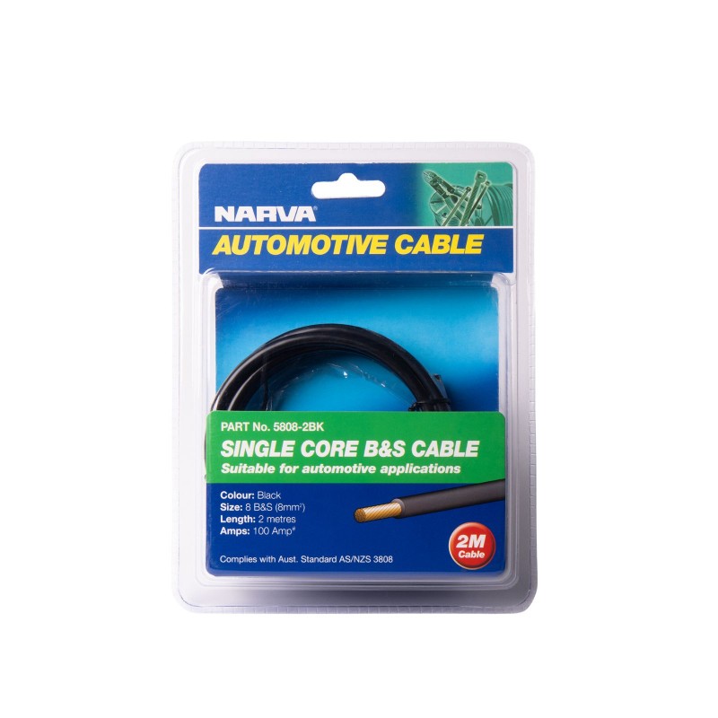 BATTERY CABLE 8B&S 100A 2M BLACK