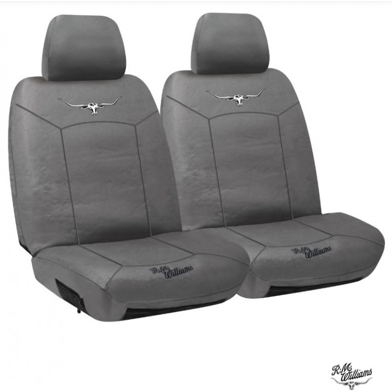 CANVAS BOXED SEAT COVER GREY 30