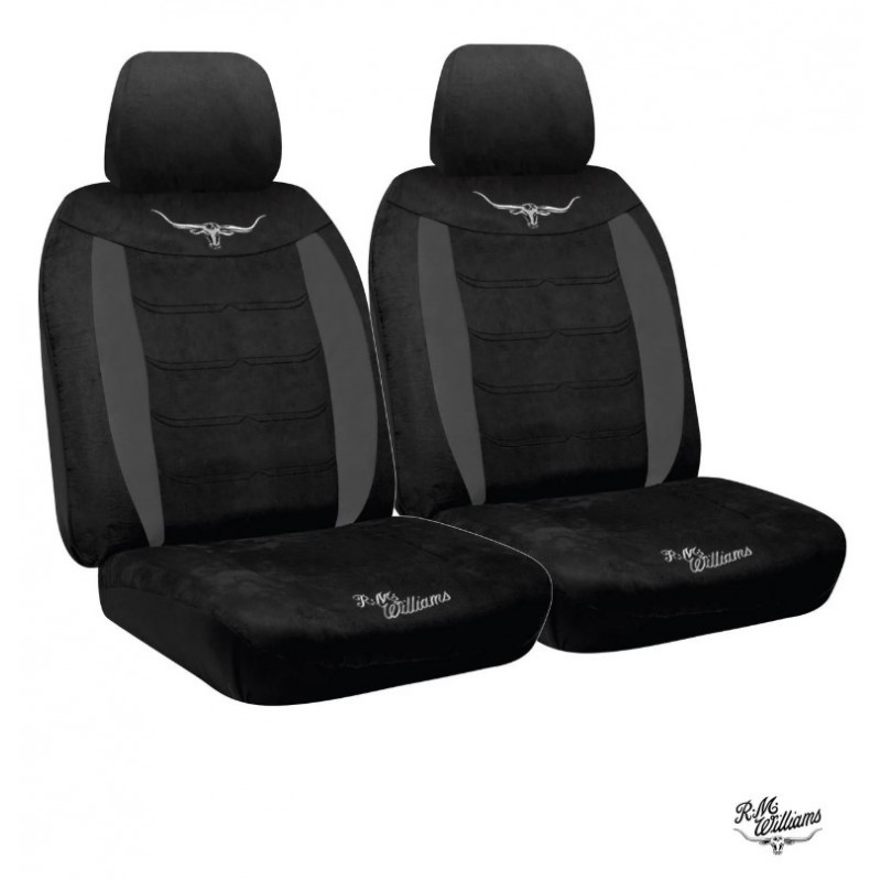 SUEDE VELOUR BOXED SEAT COVER BLACK SIZE 30