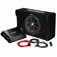 KICK PACK W/2X60 WATT AMP, 12INCH SUB IN DOWN FIRING ENCLOSURE W/ WIRING KIT
