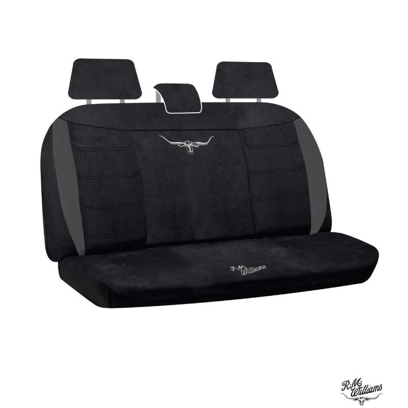 VELOUR REAR SEAT COVERS BLACK SIZE 06  BOX