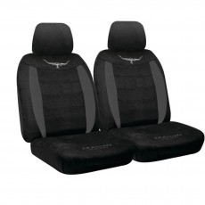 VELOUR FRONT SEAT COVERS BLACK SIZE 30  BOX
