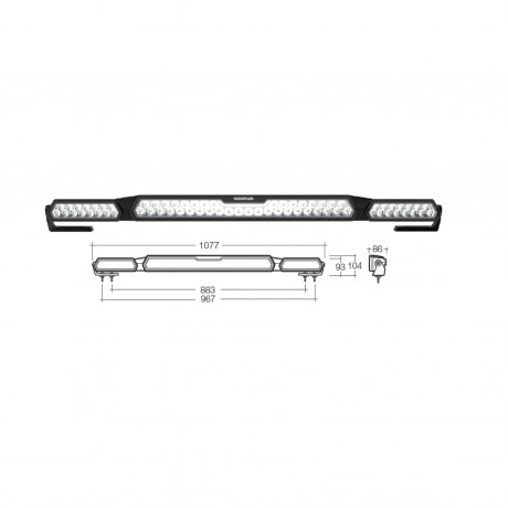 ULTIMA LIGHT BAR JOINER USE TO MAKE 40 INCH BAR