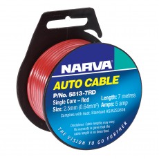 CABLE SINGLE CORE 3mm 7M RED