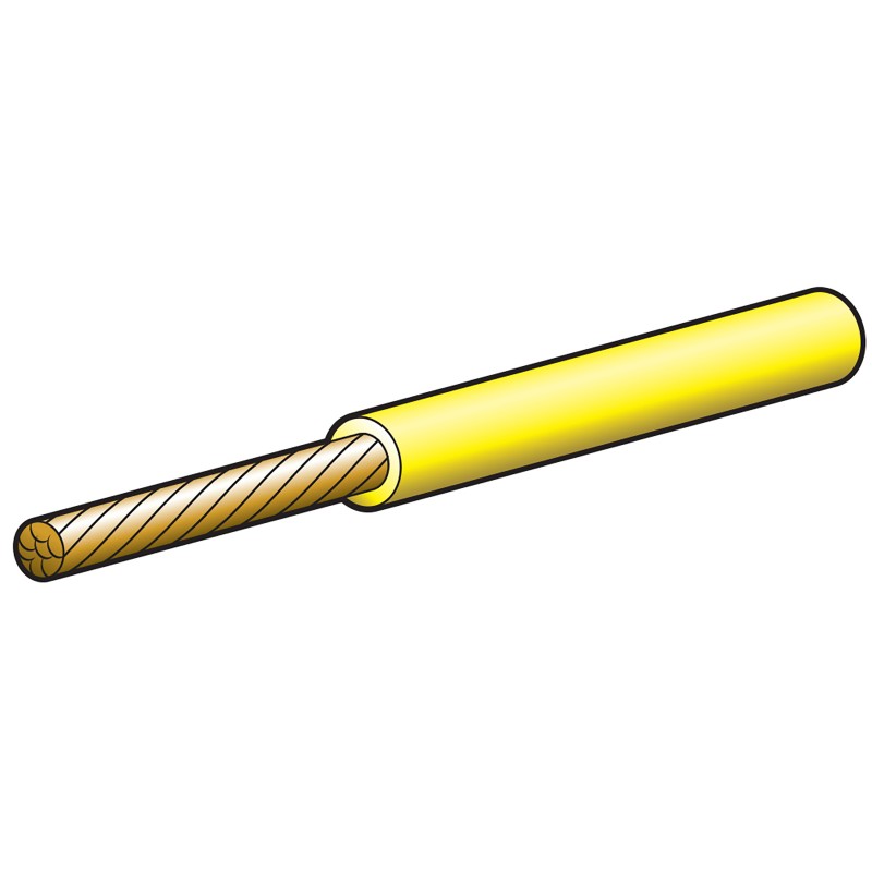CABLE SGLE 4MM 25A 100M YELLOW